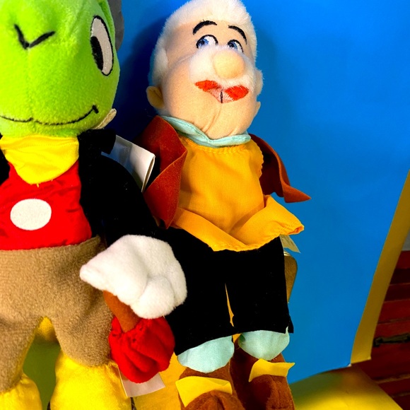 DISNEY EXCLUSIVE NWT VTG 90s PINOCCHIO GEPPETTO JIMINY CRICKET BEAN BAG PLUSH - Picture 12 of 15